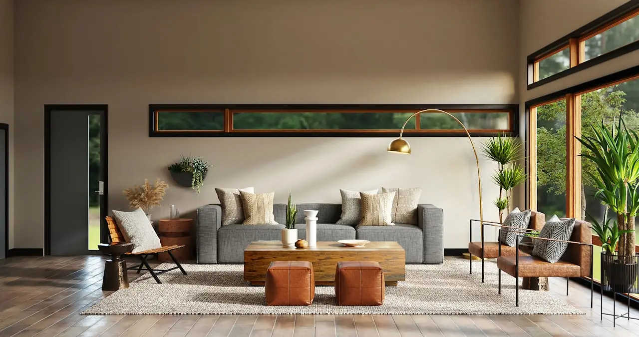Luxury living room interior crafted by ServicemPro LLC in The Woodlands, TX
